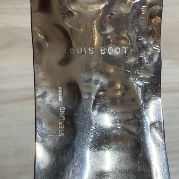 Vintage Louis Booth Sterling Silver Modernist Brass Twisted Rope Cuff Bracelet - Picture 5 of 7